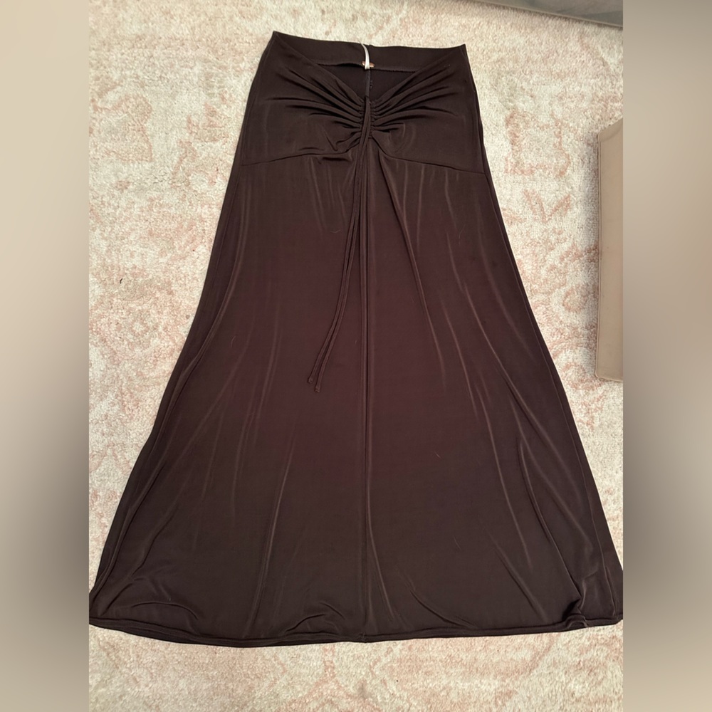 Free people drawstring maxi skirt